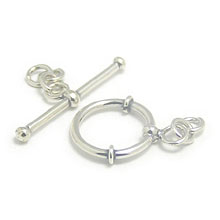 Bali Beads | Sterling Silver Silver Toggles and Claps - Simple Toggles, Silver Beads T2014