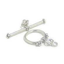 Bali Beads | Sterling Silver Silver Toggles and Claps - Simple Toggles, Silver Beads T2023