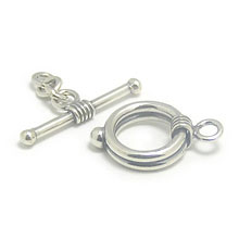 Bali Beads | Sterling Silver Silver Toggles and Claps - Twisted Wire Toggles, Silver Beads T3020