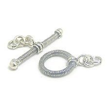 Bali Beads | Sterling Silver Silver Toggles and Claps - Wired Toggles, Silver Beads T4002