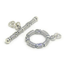 Bali Beads | Sterling Silver Silver Toggles and Claps - Wired Toggles, Silver Beads T4003