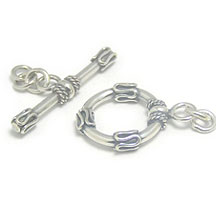 Bali Beads | Sterling Silver Silver Toggles and Claps - Wired Toggles, Silver Beads T4017