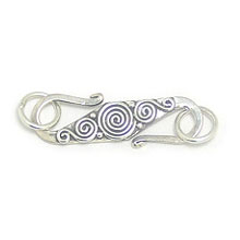 Bali Beads | Sterling Silver Silver Toggles and Claps - Claps, Silver Beads T5008