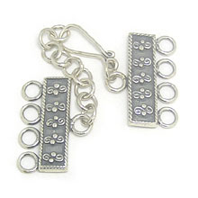 Bali Beads | Sterling Silver Silver Toggles and Claps - Claps, Silver Beads T5016