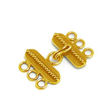 Bali Beads | Sterling Silver Vermeil-24k Gold Plated - Vermeil Toggles and Clasps, 24K Gold Vermeil on Sterling Silver Clasps - T5019V