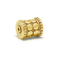 Bali Vermeil-24k Gold Plated - Vermeil Barrel and Pipe Beads