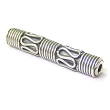 Bali Silver Beads - Barrel and Pipe Beads