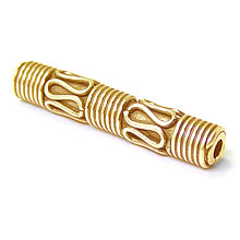 Bali Vermeil-24k Gold Plated - Vermeil Barrel and Pipe Beads