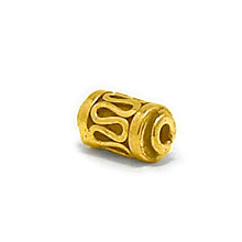 Bali Vermeil-24k Gold Plated - Vermeil Barrel and Pipe Beads