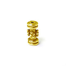 Bali Vermeil-24k Gold Plated - Vermeil Barrel and Pipe Beads