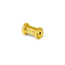 Bali Beads | Sterling Silver Vermeil-24k Gold Plated - Vermeil Barrel and Pipe Beads, 24K Gold Vermeil on Sterling Silver B1032V