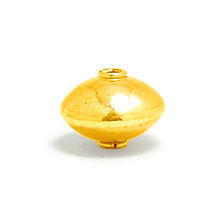 Bali Beads | Sterling Silver Vermeil-24k Gold Plated - Vermeil Plain Beads, 24K Gold Vermeil on Sterling Silver B4024V