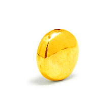 Bali Beads | Sterling Silver Vermeil-24k Gold Plated - Vermeil Plain Beads, 24K Gold Vermeil on Sterling Silver B4042V