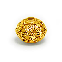 Bali Vermeil-24k Gold Plated - Vermeil Round Beads