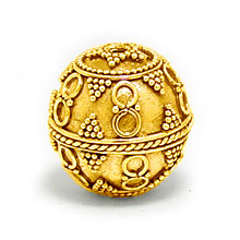 Bali Vermeil-24k Gold Plated - Vermeil Round Beads