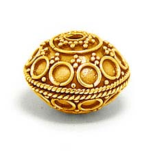 Bali Beads | Sterling Silver Vermeil-24k Gold Plated - Vermeil Round Beads, 24K Gold Vermeil on Sterling Silver B5034V 