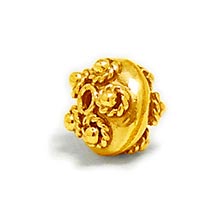 Bali Beads | Sterling Silver Vermeil-24k Gold Plated - Vermeil Round Beads, 24K Gold Vermeil on Sterling Silver B5061V 