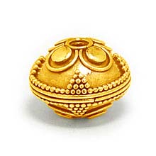 Bali Beads | Sterling Silver Vermeil-24k Gold Plated - Vermeil Round Beads, 24K Gold Vermeil on Sterling Silver B5069V 