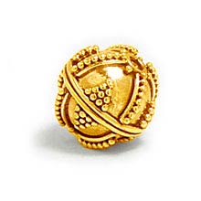 Bali Beads | Sterling Silver Vermeil-24k Gold Plated - Vermeil Round Beads, 24K Gold Vermeil on Sterling Silver B5098V 