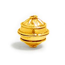 Bali Beads | Sterling Silver Vermeil-24k Gold Plated - Vermeil Round Beads, 24K Gold Vermeil on Sterling Silver B5102V 