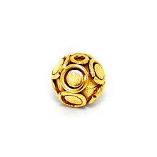 Bali Beads | Sterling Silver Vermeil-24k Gold Plated - Vermeil Round Beads, 24K Gold Vermeil on Sterling Silver B5107V 