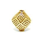 Bali Beads | Sterling Silver Vermeil-24k Gold Plated - Vermeil Stamp Beads, 24K Gold Vermeil on Sterling Silver B8004V