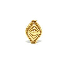 Bali Beads | Sterling Silver Vermeil-24k Gold Plated - Vermeil Stamp Beads, 24K Gold Vermeil on Sterling Silver B8006V