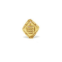 Bali Beads | Sterling Silver Vermeil-24k Gold Plated - Vermeil Stamp Beads, 24K Gold Vermeil on Sterling Silver B8008V