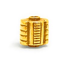 Bali Beads | Sterling Silver Vermeil-24k Gold Plated - Vermeil Stamp Beads, Vermeil Stamped Beads on Sterling Silver