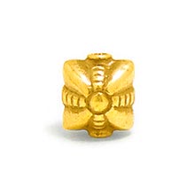 Bali Beads | Sterling Silver Vermeil-24k Gold Plated - Vermeil Stamp Beads, Vermeil Stamped Beads on Sterling Silver