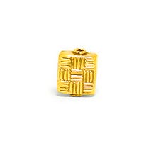 Bali Beads | Sterling Silver Vermeil-24k Gold Plated - Vermeil Stamp Beads, Vermeil Stamped Beads on Sterling Silver