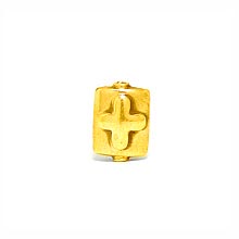 Bali Beads | Sterling Silver Vermeil-24k Gold Plated - Vermeil Stamp Beads, Vermeil Stamped Beads on Sterling Silver