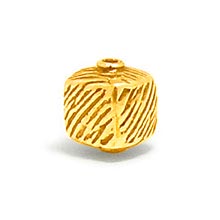 Bali Beads | Sterling Silver Vermeil-24k Gold Plated - Vermeil Stamp Beads, Vermeil Stamped Beads on Sterling Silver