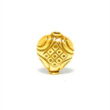 Bali Beads | Sterling Silver Vermeil-24k Gold Plated - Vermeil Stamp Beads, Vermeil Stamped Beads on Sterling Silver