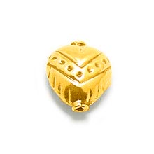 Bali Beads | Sterling Silver Vermeil-24k Gold Plated - Vermeil Stamp Beads, Vermeil Stamped Beads on Sterling Silver