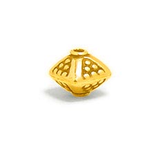 Bali Beads | Sterling Silver Vermeil-24k Gold Plated - Vermeil Stamp Beads, Vermeil Stamped Beads on Sterling Silver