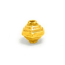 Bali Beads | Sterling Silver Vermeil-24k Gold Plated - Vermeil Stamp Beads, Vermeil Stamped Beads on Sterling Silver