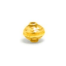 Bali Beads | Sterling Silver Vermeil-24k Gold Plated - Vermeil Stamp Beads, Vermeil Stamped Beads on Sterling Silver