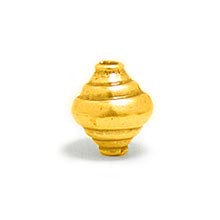 Bali Beads | Sterling Silver Vermeil-24k Gold Plated - Vermeil Stamp Beads, Vermeil Stamped Beads on Sterling Silver