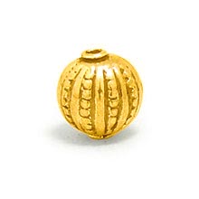 Bali Beads | Sterling Silver Vermeil-24k Gold Plated - Vermeil Stamp Beads, Vermeil Stamped Beads on Sterling Silver