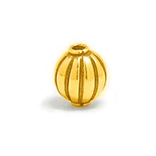 Bali Beads | Sterling Silver Vermeil-24k Gold Plated - Vermeil Stamp Beads, Vermeil Stamped Beads on Sterling Silver