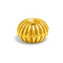 Bali Beads | Sterling Silver Vermeil-24k Gold Plated - Vermeil Stamp Beads, Vermeil Stamped Beads on Sterling Silver