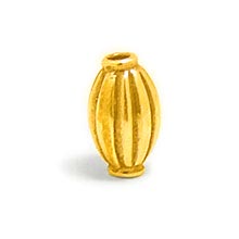 Bali Beads | Sterling Silver Vermeil-24k Gold Plated - Vermeil Stamp Beads, Vermeil Stamped Beads on Sterling Silver