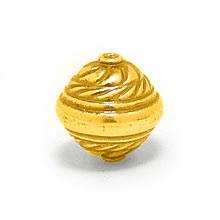 Bali Beads | Sterling Silver Vermeil-24k Gold Plated - Vermeil Stamp Beads, Vermeil Stamped Beads on Sterling Silver