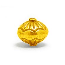 Bali Beads | Sterling Silver Vermeil-24k Gold Plated - Vermeil Stamp Beads, Vermeil Stamped Beads on Sterling Silver