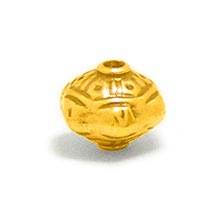 Bali Beads | Sterling Silver Vermeil-24k Gold Plated - Vermeil Stamp Beads, Vermeil Stamped Beads on Sterling Silver