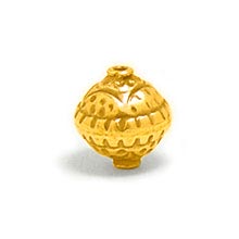 Bali Beads | Sterling Silver Vermeil-24k Gold Plated - Vermeil Stamp Beads, Vermeil Stamped Beads on Sterling Silver