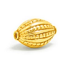 Bali Beads | Sterling Silver Vermeil-24k Gold Plated - Vermeil Stamp Beads, Vermeil Stamped Beads on Sterling Silver
