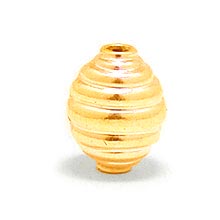 Bali Beads | Sterling Silver Vermeil-24k Gold Plated - Vermeil Stamp Beads, Vermeil Stamped Beads on Sterling Silver