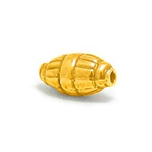 Bali Beads | Sterling Silver Vermeil-24k Gold Plated - Vermeil Stamp Beads, Vermeil Stamped Beads on Sterling Silver